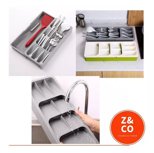 Cubiertero Organizador Cubiertos Extensible Plastico Cocina