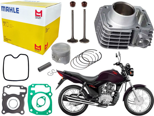 Kit Motor Metal Leve Junta Valvulas Honda Cg 125 Fan 2012