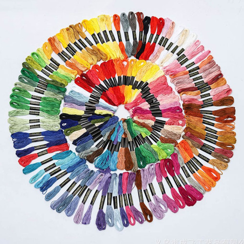 De Herramientas De 6 Aro De Plástico + Hilo De 100 Colores