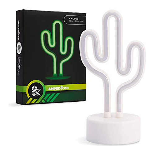 Amped & Co - Lámpara De Escritorio De Decoración De Cactus,