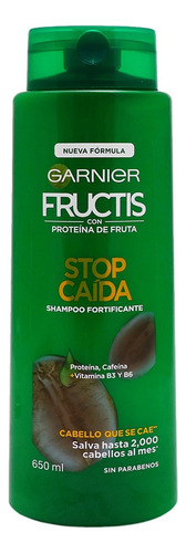 2 Pzs Garnier Shampoo Stop Caida Fructis 650ml