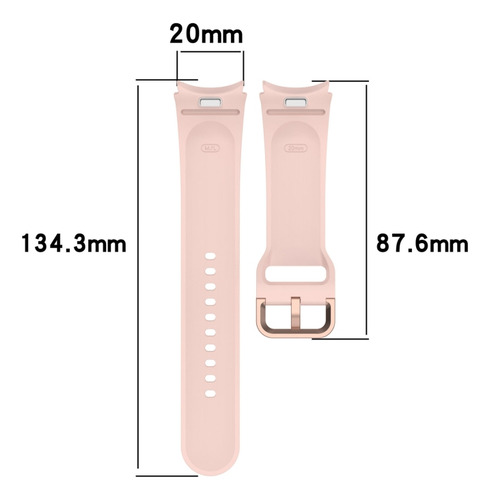 A Correa De Silicona Gris Para Samsung Galaxy Watch 5 40/44