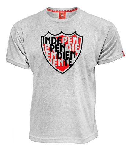 Remera Independiente Estampada Gris  Niño Producto Oficial