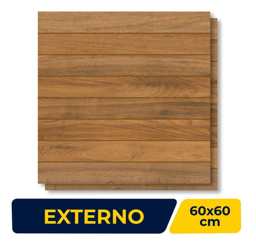 Piso Cerâmico Embramaco Deck Native Brown 60x60cm Cx2,58m²