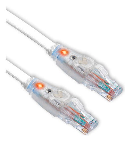 Cable De Red Patchcord Utp Cat6a Traceable Con Luz Led 1.2m 