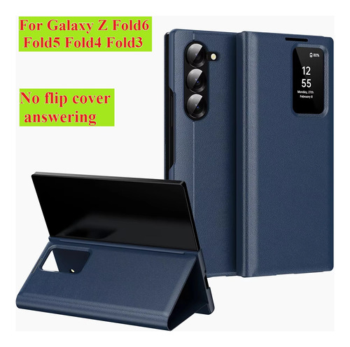 Fundas Para Samsung Galaxy Z, Plegable, 6/5/4/3, Funda De Teléfono Sin Tapa, Inteligente, Ventana En Z, Plegable, 4/3, Funda De Piel Oficial De La Mis