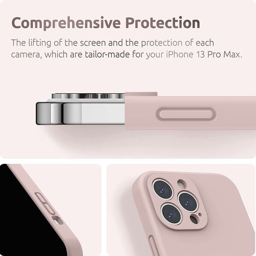 Imagen 2 de 8 de Carcasa Para iPhone 13 Pro Max Silicona Con Protector Cámara