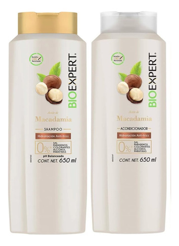 Bioexpert Macadamia Anti-frizz 650ml Shampoo + Acondicionado