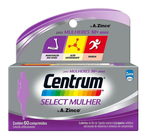 Vitamina Centrum Select Mulher 50+ 60 Comprimidos Senior