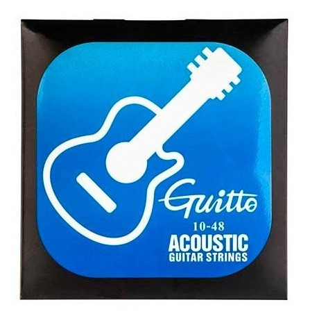 Imagen 1 de 5 de Cuerdas Guitarra Electro Acústica Guitto 10-48 - En Chile