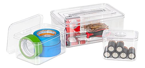 Richards Homewares - Juego De Contenedores De Plástico Trans