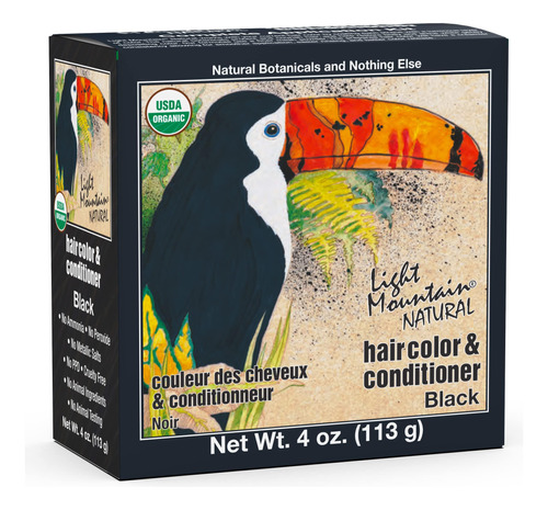 Light Mountain Tinte Y Acondicionador De Cabello De Henna, C