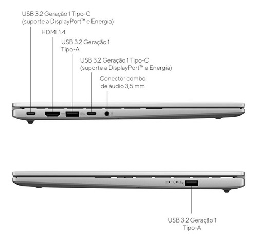 Notebook Asus Vivobook S14 S3407va Intel Core I7 13620h 16gb Ram 512gb Ssd Windows 11 Tela 14 Led Fhd Silver - Ly043w