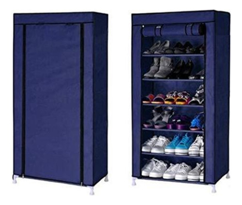 Organizador de armario gigante para zapatos con 6 estantes y cremallera