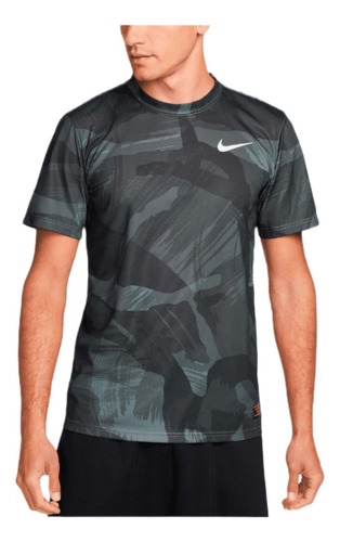 Franela Manga Corta Para Caballero Dri-fit Camo Aop Nike