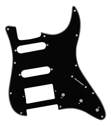 Pickguard Negro De 3 Capas Y 11 Orificios Para Guitarra Ssh