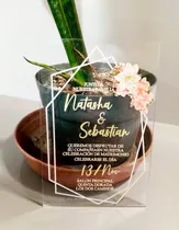 Comprar Invitaciones Bodas Eventos Graduación En Acrílico  20x15cm