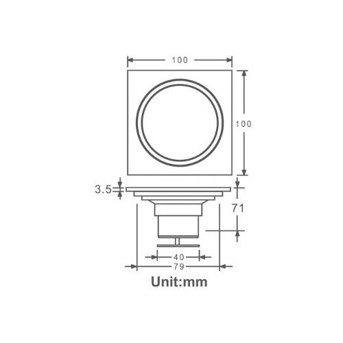 Coladera Desague Laton Satinado Para Regadera De Baño