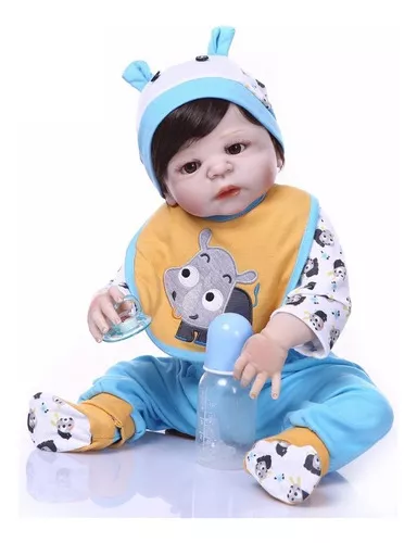 Bebê Reborn Menino De Silicone Moreno