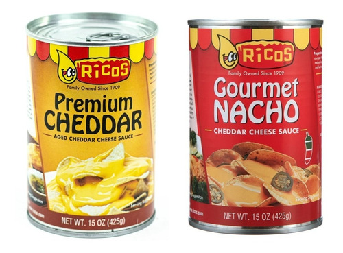 Queso Cheddar Premium Y Gourmet Para Nachos 2 Piezas Import