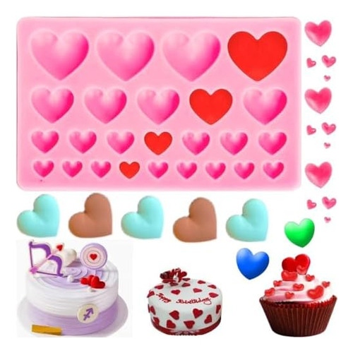 Molde De Silicona Con Forma De Corazón De Amor Para Decoraci