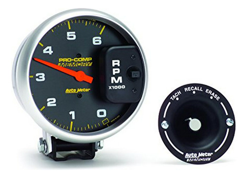 Auto Meter 6806 Tacómetro De Memoria Pro-comp, 5.000 PuLG.