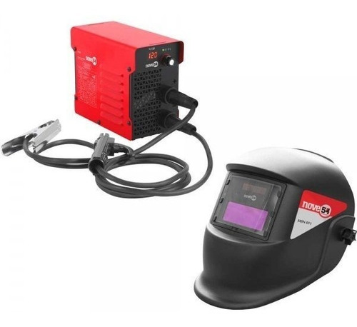 Inversor Digital Solda Eletrodo 120 Amperes Nove54 127/220v Cor Vermelho Frequência 60 110V/220V