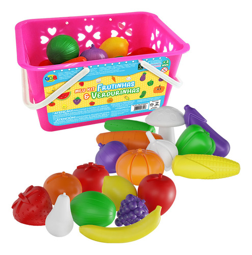 Canasta De Frutas Y Verduras 18 Piezas