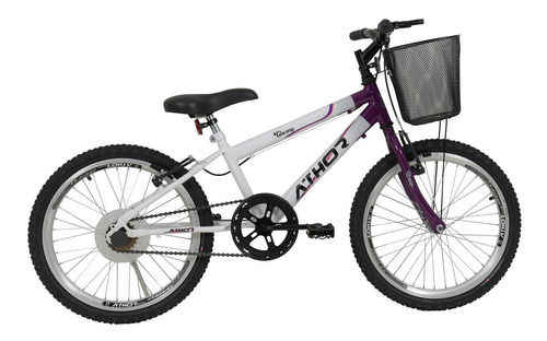 Bicicleta Aro 20 Athor Charmy Branco/violeta Cor Violeta Tamanho do quadro Único
