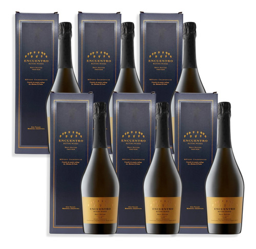 Vino Espumante Encuentro Brut Nature 750ml C/estuche Caja X6