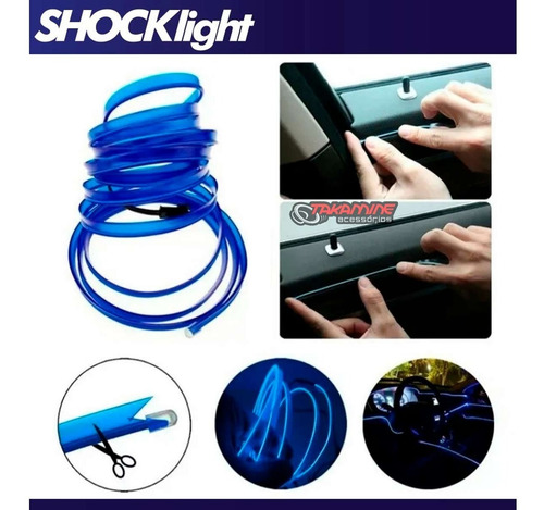Imagem 3 de 6 de Fita De Led Luz Interna Neon Painel Carro 5m Metros Tunning