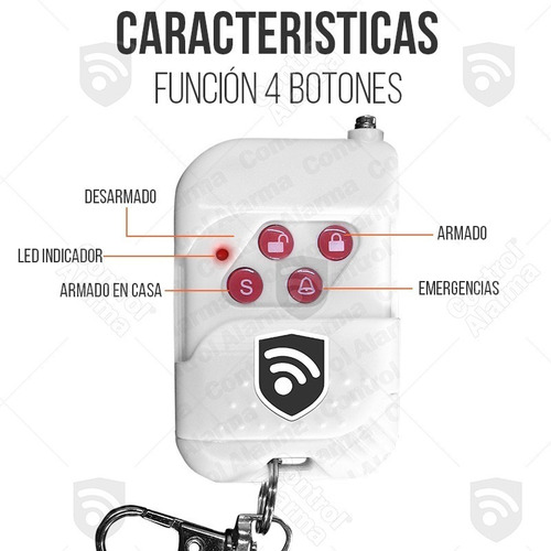 Imagen 6 de 10 de Control Remoto Plástico Seguridad Alarma Vecinal Casa Sistemas Inalambricas Botones Armado Desarmar Casa O Negocio