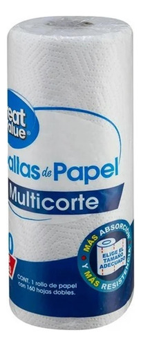 13 Pzas Toallas De Papel Great Value Multicorte 160 Hojas Do