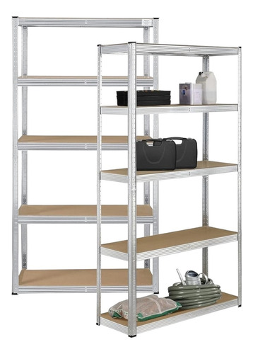 Estante Anaquel Organizador 5 Repisas Rack Multiuso Metalico Color Gris