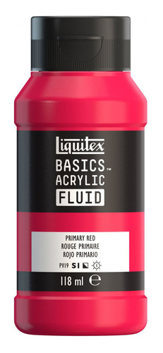 Tinta Acrílica Liquitex Basics Fluid 118ml Primary Red