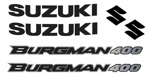 Kit Adesivo Para Suzuki Burgman 400 15102 Cor Preto