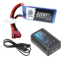 Comprar Carregador 3s + Bateria Lipo 2200mah 3s 11.1v 30c Plug Dean