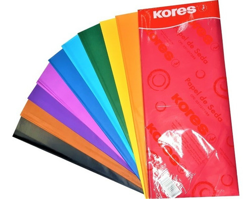 Papel De Seda Colores Surtidos Pack 12 Und 