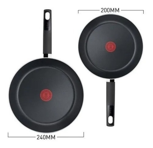 Imagen 3 de 3 de Sartenes T-fal Antiadherente 20 Y 24 Cm Simplicity Tefal