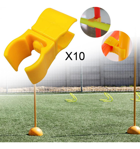 10 Uds. Clip Conector Para Poste De Bandera De Amarillo