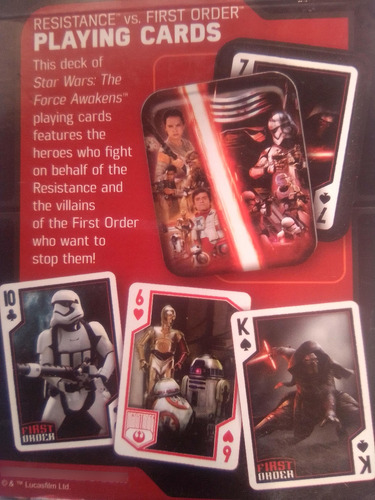 Star Wars Playing Cards - Resistance Vs First Order (Usado)