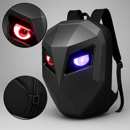 Mochila Baú Motoqueiro Led Inteligente Bluetooth Resistente