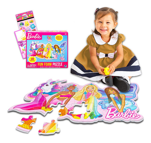 Hasbro Shop Barbie Floor Puzzle Para Niños, Niñas - Bundle C
