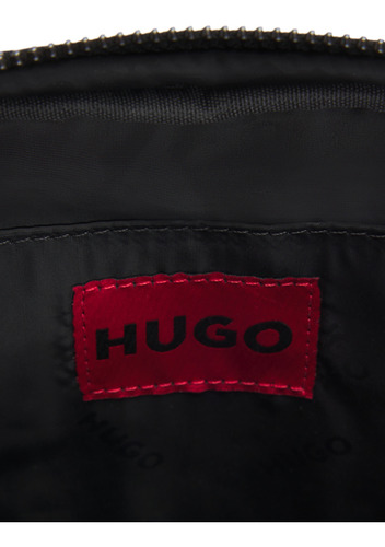 Bolso Mensajero Hugo Para Hombre Con Correa Ajustable Color Negro