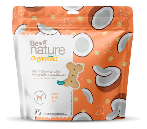  Petisco Biscoito Natural Para Cães Be Nature Organnact 150g