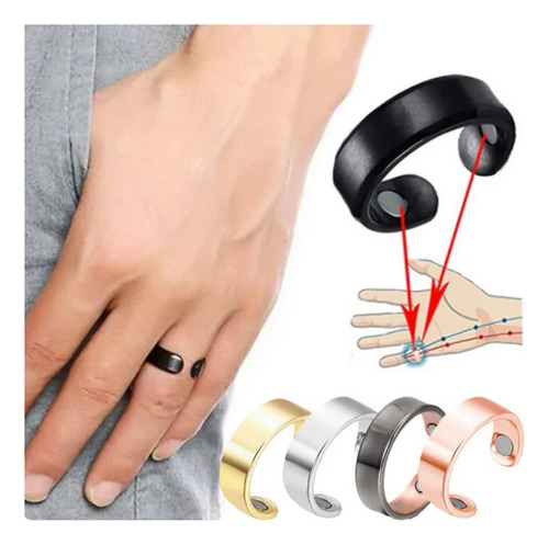 Anillo Anti Ronquido Magnetico Ajustable Respiracion Sueño