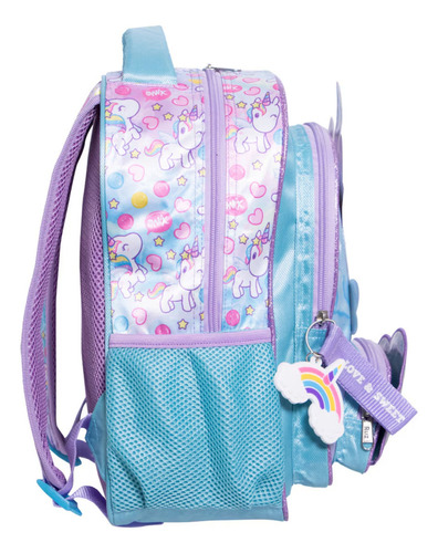 Mochila Para Niñas 182601 Diseño Unicornio Color AQUA MORADO Onix