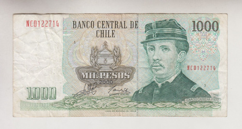 Billete Chile 1000 Pesos Año 2000 (c85)