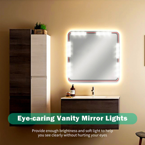 Espejo Led Para Maquillaje, 14 Unidades, Con Control Regulab