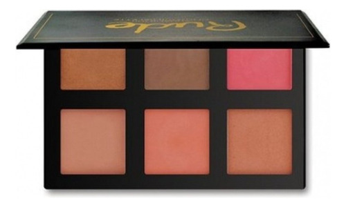 Paleta Para El Rostro Undaunted Blush Paleta De 6 Rubores Y Contornos Undaunted Blush De Rude Cosmetics